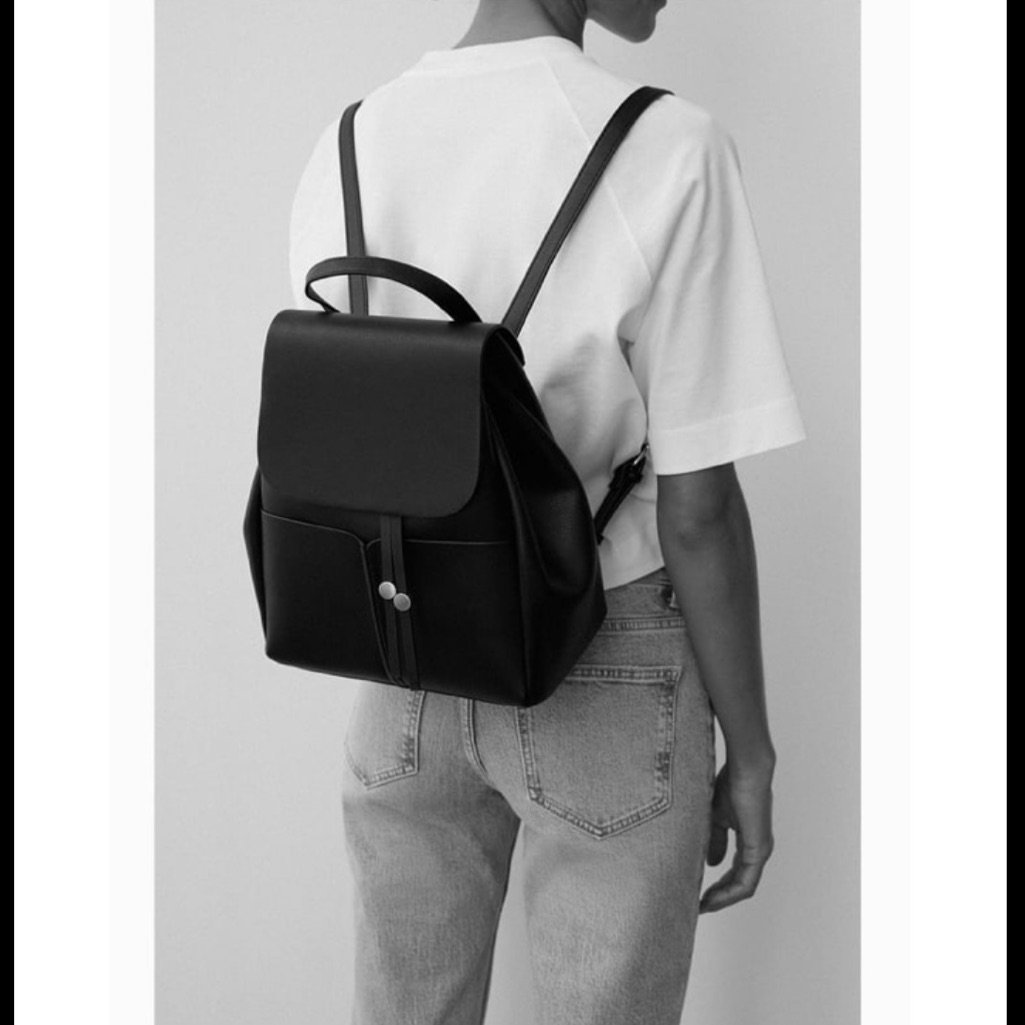Zara Basic Backpack In Black